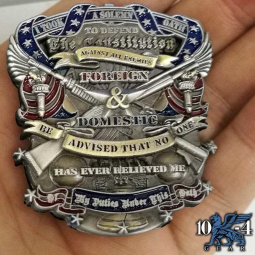 Defend The US Constitution Police Challenge Coin