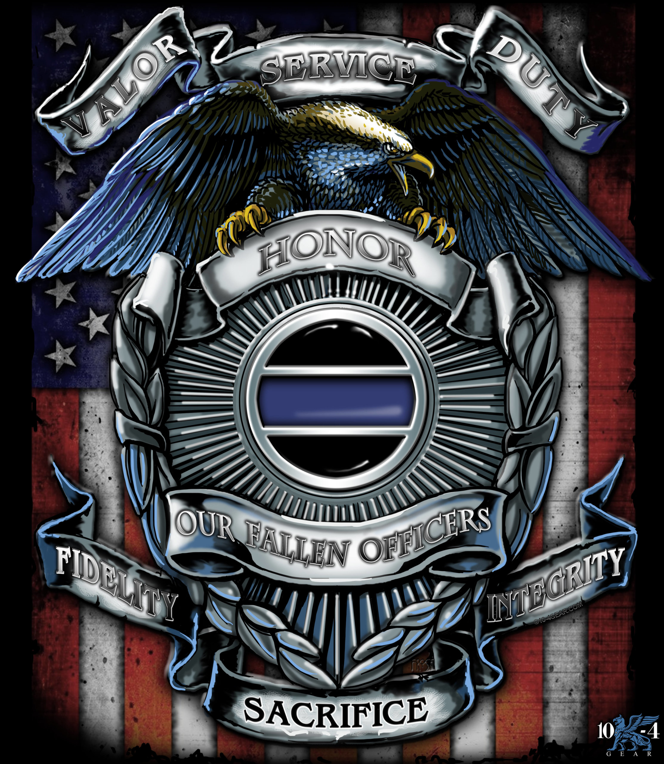 End of Watch Memorial Police Decal - 100% Made in USA