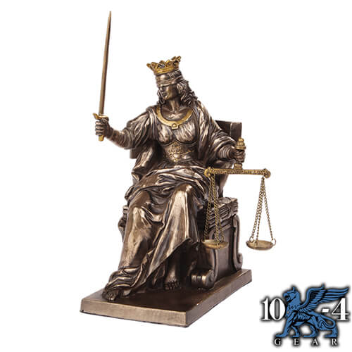Seated Justice Police Statue