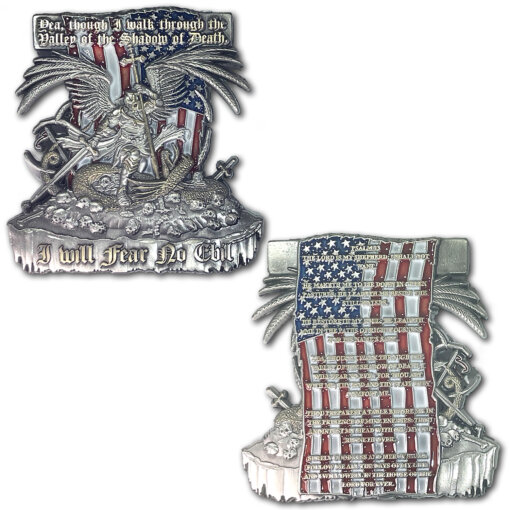 Psalms 23:4 Fear No Evil Police Challenge Coin