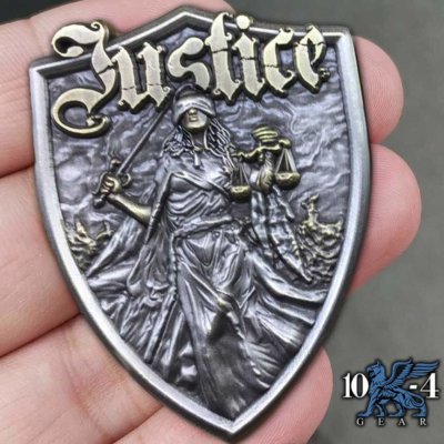 Lady Justice Prayer Law Enforcement Challenge Coin
