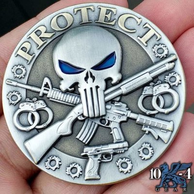 Protect and Serve Law Enforcement Challenge Coin
