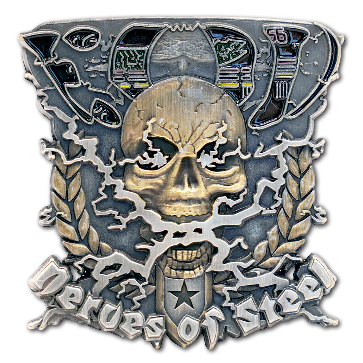 EOD Explosive Ordnance Disposal Nerves of Steel Veteran Navy Collectible Challenge Coin