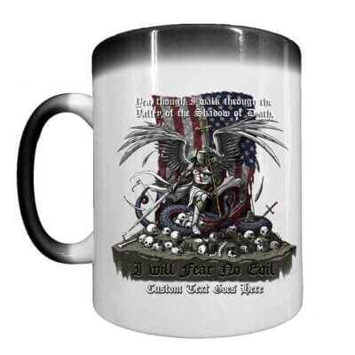 Psalm 23:4 Fear No Evil Lava Police Coffee Mug