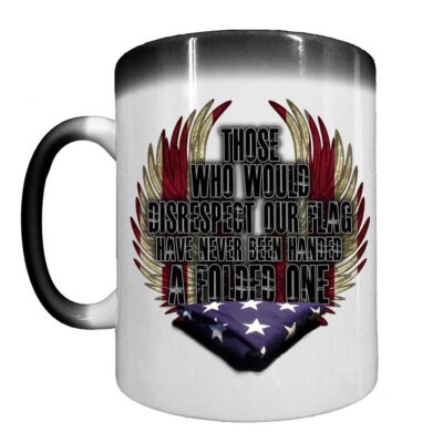 Never Been Handed A Folded American Flag Lava Police Coffee Mug