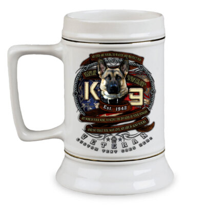 K9 Veteran 75th Anniversary Police Stein