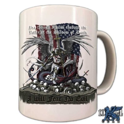 Psalm 23:4 Fear No Evil Police Coffee Mug