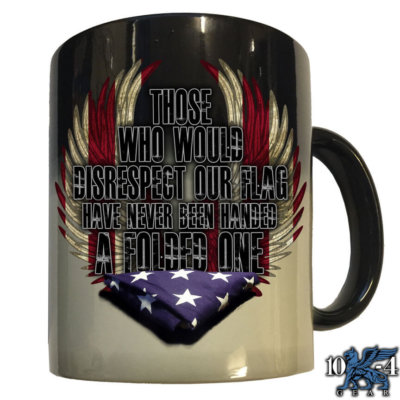 Never Been Handed A Folded American Flag Lava Police Coffee Mug