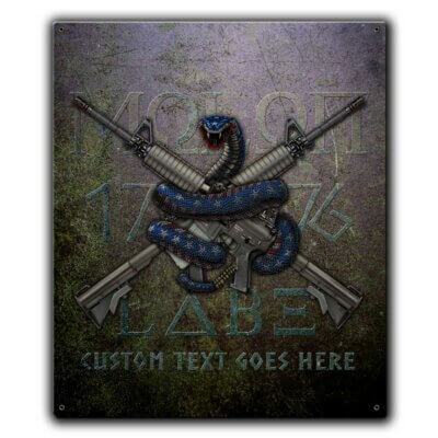 Molon Labe Come And Take Them Patriotic Police Custom 12 x 15 Vintage Sign