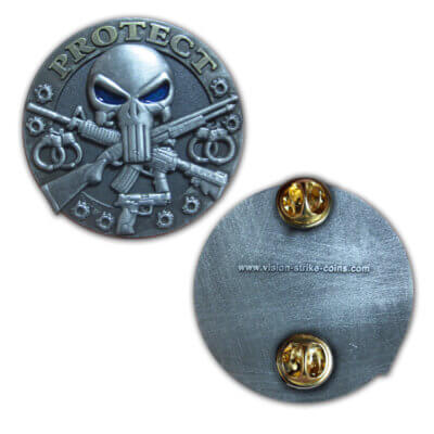 Protect Punisher Police Lapel Pin