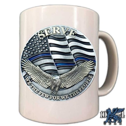 Punisher Protect Serve Police Coffee Mug