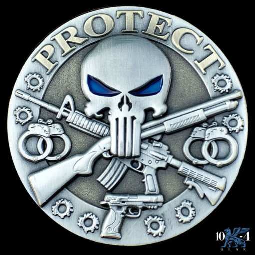 Punisher Protect Serve Police Decal