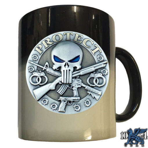 Punisher Protect Serve Police Lava Mug