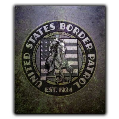 US Border Patrol El Paso Sector New Mexico Police Custom 12 x 15 Inch Vintage Sign