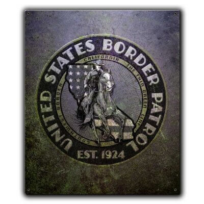 US Border Patrol San Diego Sector California Police Custom 12 x 15 Inch Vintage Sign