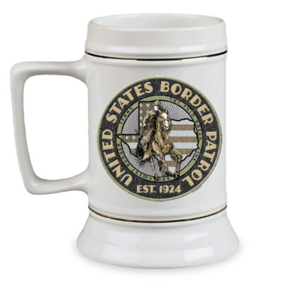 US Border Patrol Texas Police Stein