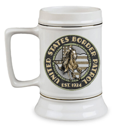 US Border Patrol Texas Police Stein
