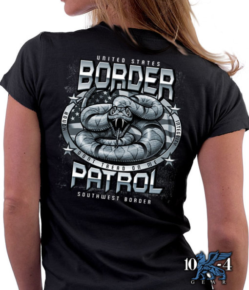 US Border Patrol Don't Tread On Me Ladies Shirt