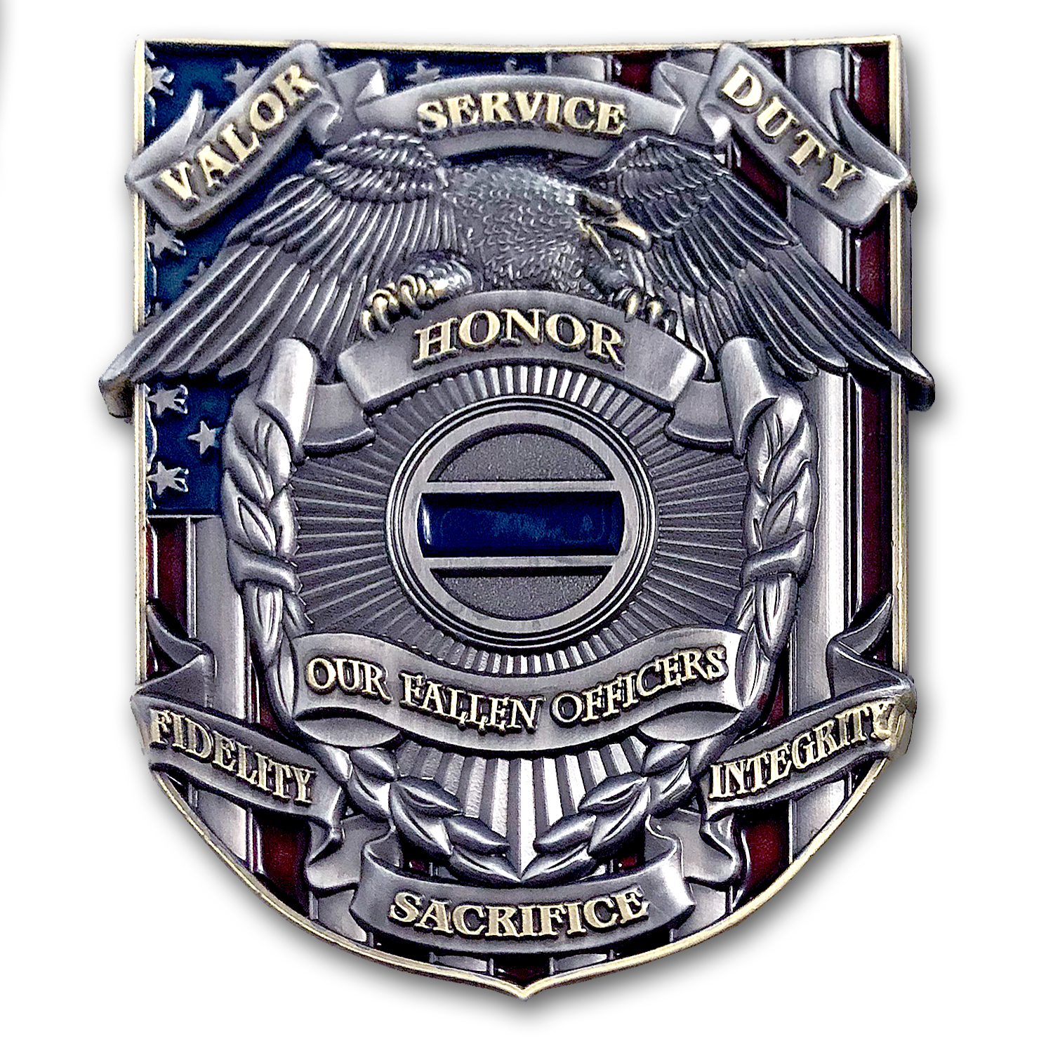 Honor Our Fallen End Of Watch Police Custom Engraved Challenge Coin