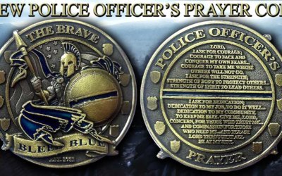 The Significance of the Police Officer’s Prayer Thin Blue Line Bleed Blue Challenge Coin