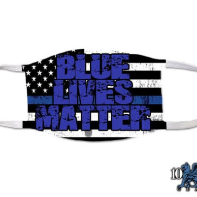 Blue Lives Matter Law Enforcement Covid Mask