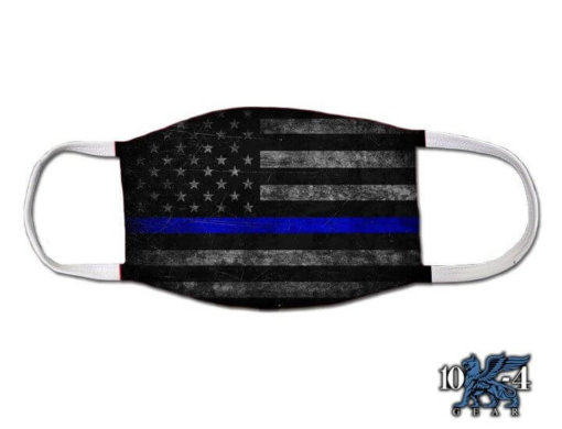 Thin Blue Line Law Enforcement Covid Mask