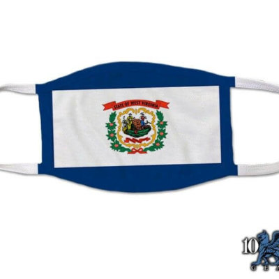 West Virginia US State Flag Covid Mask