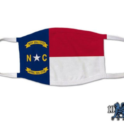 North Carolina US State Flag Covid Mask