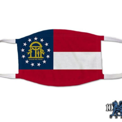 Georgia US State Flag Covid Mask