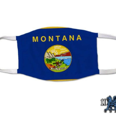 Montana US State Flag Covid Mask