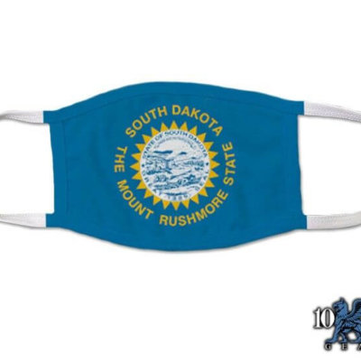 South Dakota US State Flag Covid Mask