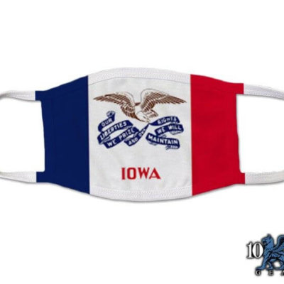 Iowa US State Flag Covid Mask
