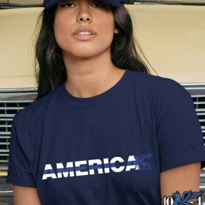 America Thin Blue Line Police Shirt For Women