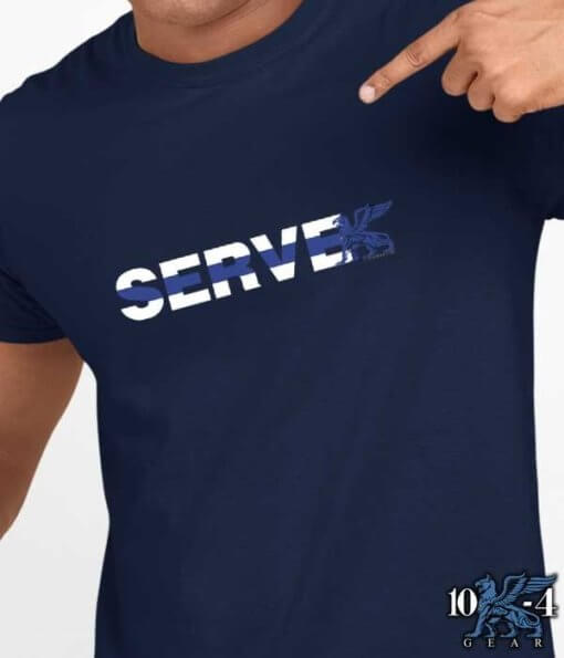 Serve Thin Blue Line Police Shirt