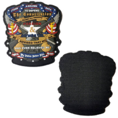 Oath To The US Constitution Patriotic Police Morale 4" PVC Patch