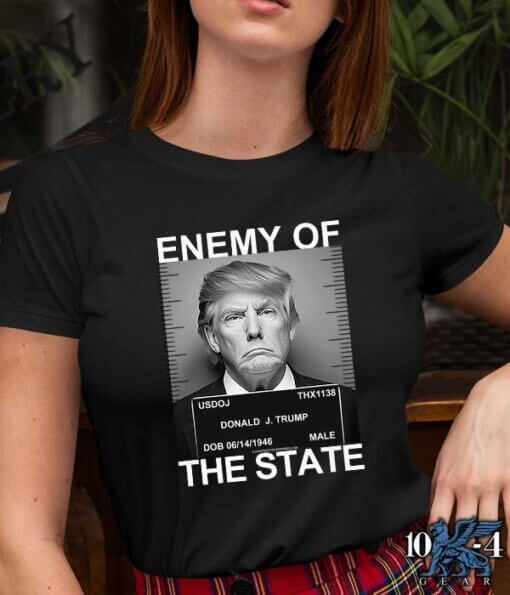 SFE-434 Trump - Enemy of the State Mug Shot Shirt for Women