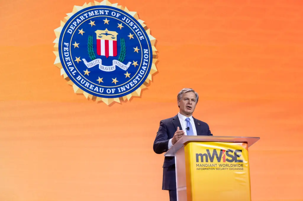 FBI Director Christopher Wray Addresses the 2023 mWISE Cybersecurity Conference