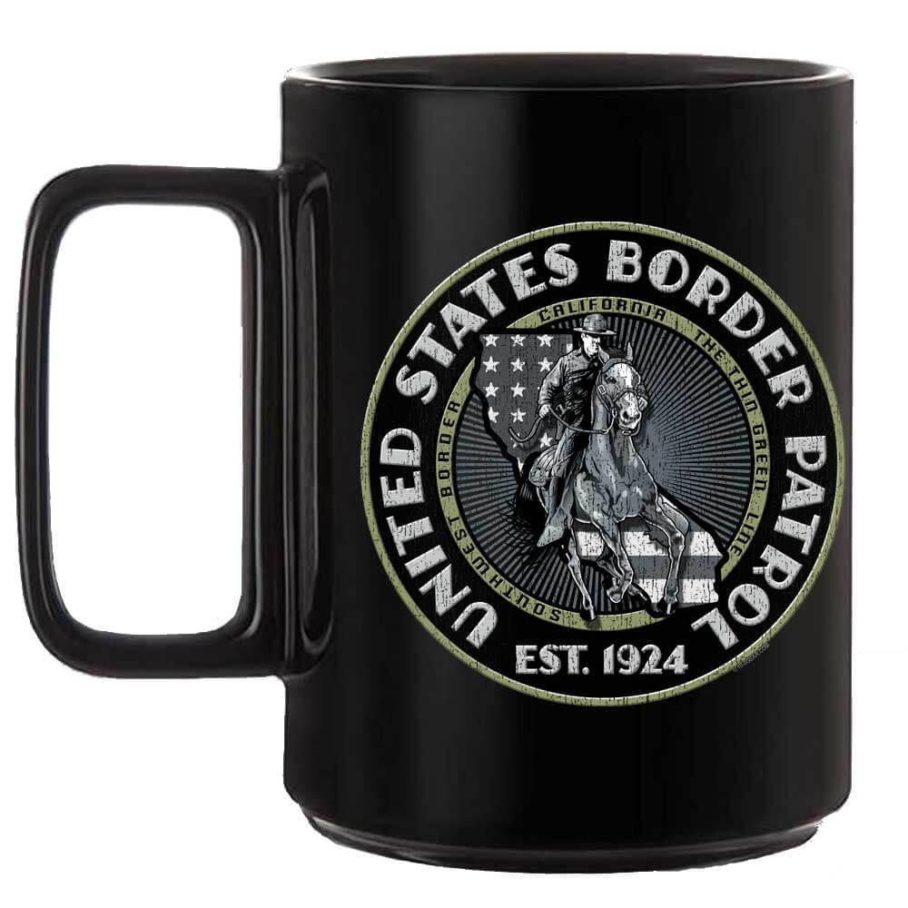 Police-Border-Patrol-California-Black-15oz-Coffee-Mug