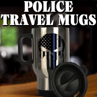 Police Law Enforcement 14 oz Stainless Steel Travel Mugs