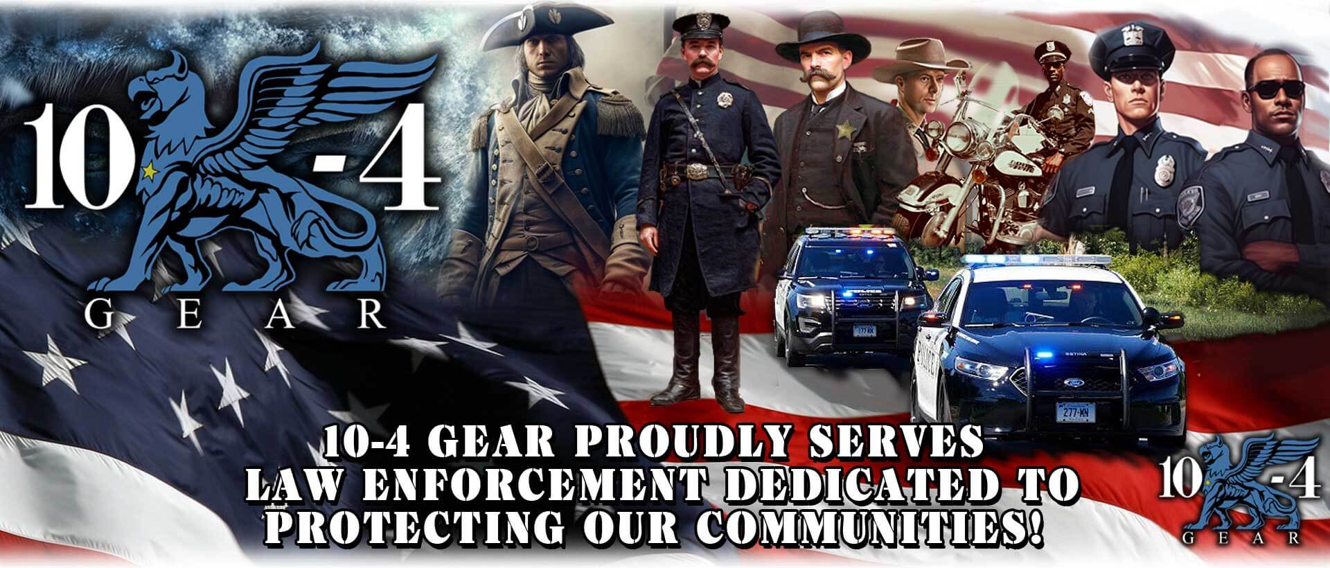 Patriotic 10-4 Gear Header