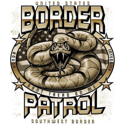 Border Patrol Dont Tread on Me Southwest Border Sand 3-18 Inch Custom Police Decal Sticker