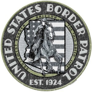 Arizona Border Patrol Silver Police 3-18 Inch Custom Decal Sticker