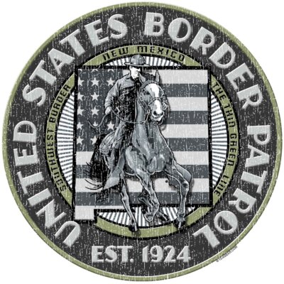 New Mexico Border Patrol Silver Police 3-18 Inch Custom Decal Sticker