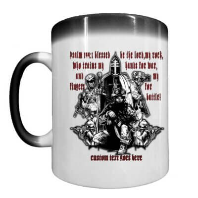 Psalm 144:1 Blessed Be The Lord Navy Veteran Heat Activated 15 oz Ceramic Custom Coffee Mug