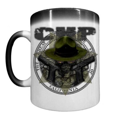 CHP California Highway Patrol Law Enforcement Heat Activated 15 oz Ceramic Custom Coffee Mug
