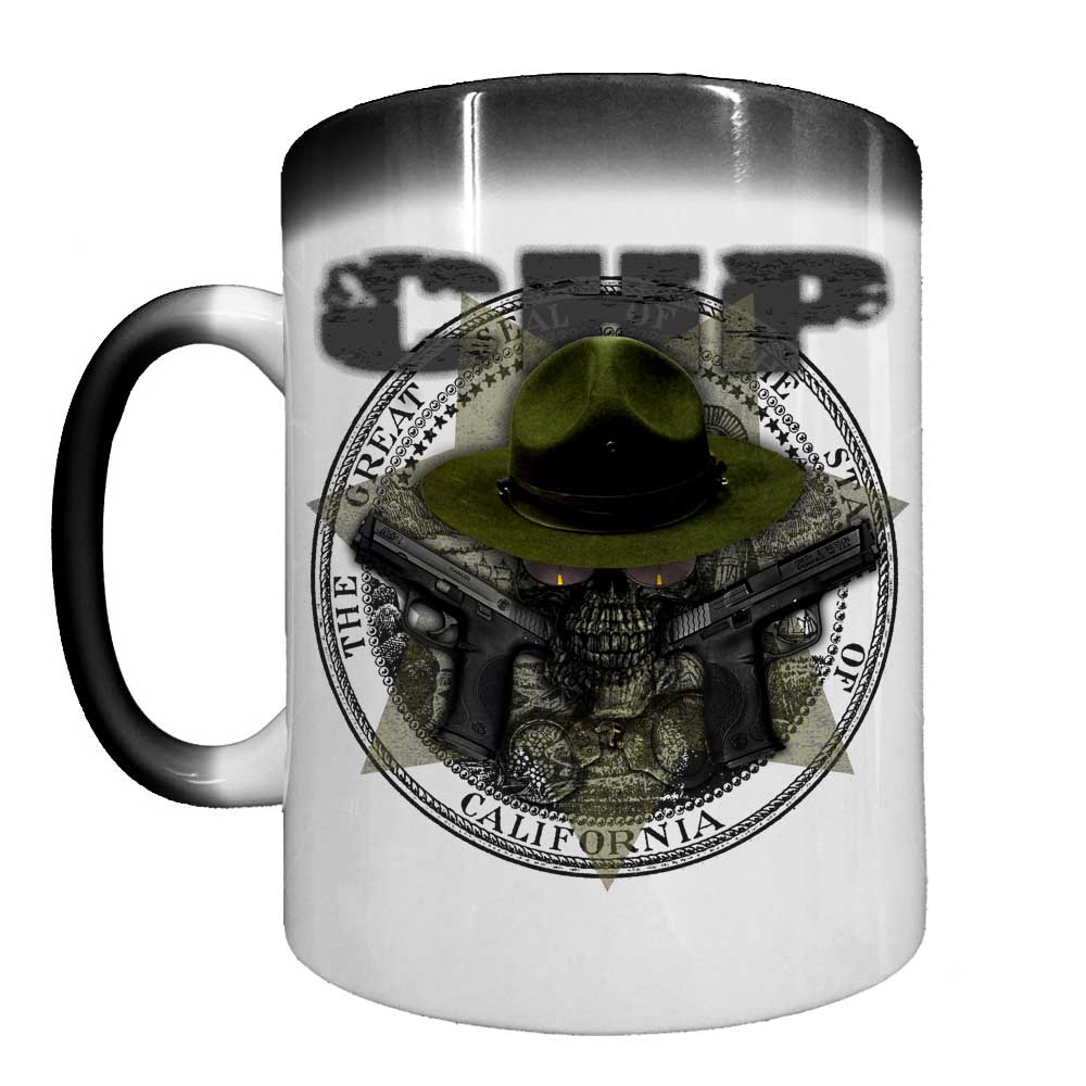 CHP California Highway Patrol Law Enforcement Heat Activated 15 oz Ceramic Custom Coffee Mug