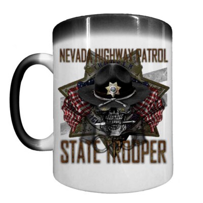 Nevada Highway Patrol Law Enforcement Heat Activated 15 oz Ceramic Custom Coffee Mug