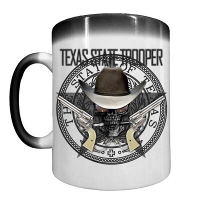 Texas State Trooper Law Enforcement Heat Activated 15 oz Ceramic Custom Coffee Mug