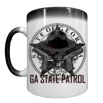 Georgia State Patrol Sheriff Law Enforcement Heat Activated 15 oz Ceramic Custom Coffee Mug