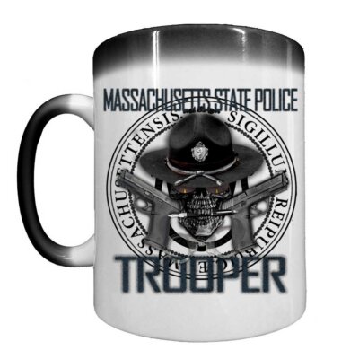 Massachusetts State Police Trooper Law Enforcement Heat Activated 15 oz Ceramic Custom Coffee Mug